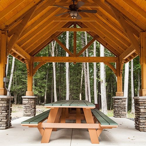 14x24 Alpine Wood Pavilion: Interior Ceiling of 14 x 24 Alpine