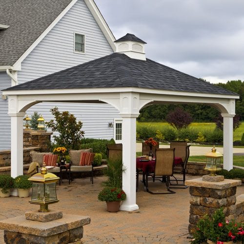 12x16 Traditional Vinyl Pavilion with Cupola