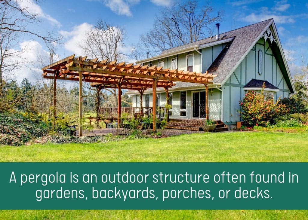 a pergola is an outdoor structure often found in gardens